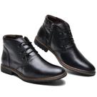 Bota Masculina Social urbana de couro AE1005 preto