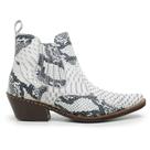 Bota Masculina Texana Cano Curto - Couro estampa Anaconda