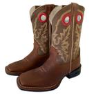 Bota Masculina Texana Durango Marrom/Marrom e Detalhe Vermelho