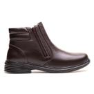 Bota Masculina Ultra Comfort em Couro Café