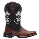 Bota Masculino Texana Cano Longo Couro Bico Quadrado Country Texas Gold