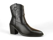 Bota Mega Boots Bordada Salto Bloco Com Ziper Lateral Super Estilosa e Confortável Fem 26801 (65975)