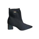 Bota Meia Feminina Bebecê Cano Curto Preta T3842-043 Cor:PretoTamanho:34