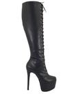 Bota Meia Pata Cano Longo Preta Nick Números Grandes Dom Amazona 1610762