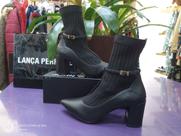 Bota meia salto medio e quadrado lança perfume (t-35)