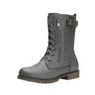 Bota Militar de Cano Médio com Cadarço Dream Pairs Cinza 5.5