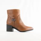 Bota Mini Bottero Feminina Couro Cano Curto Salto Baixo Nf 346919 Tamanho:38Cor:CARAMELO