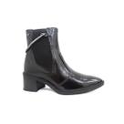 Bota Mississipi Cano Curto Feminina Preto Verniz