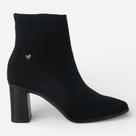 Bota Mississipi Cano Curto Malha Knit Preta