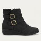 Bota Modare Anabela Cano Curto Preta