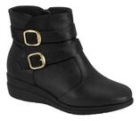 Bota Modare Anabela Cano Médio Com Fivela Métalico Anatômica Super Confortável Fem 7085.106 (66505)