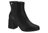 Bota Moleca Cano Curto Com Salto Bloco Preto