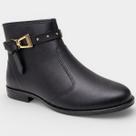Bota Moleca Cano Extra Curto Fivela Feminina - Preto - 39