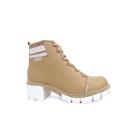 Bota Moleca Coturno 5338.103 Tan/Branco