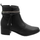 Bota Moleca Napa Berlim Cano Baixo Tiras com Stras Feminina Bota Moleca Napa Berlim Cano Baixo Tiras com Stras Feminina