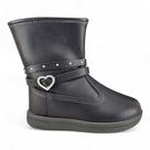 Bota molekinha 2127219 coracao/rebite zip