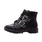 Bota Molekinha Coturno Dupla Fivela Tachas