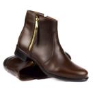 Bota Montaria Coturno Feminino em Couro Premium Zíper Lateral Bota Montaria Coturno Feminino em Couro Premium Zíper Lateral