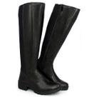 Bota montaria feminina cano alto fechamento em zíper detalhes em neoprene Bota montaria feminina cano alto fechamento em zíper detalhes em neoprene