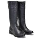 Bota Montaria Feminina Sola Borracha Cano Alto Zíper Lateral Leve e Macia Para Passeio