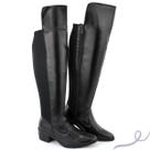 Bota Montaria Over The Knee Ajustavel Zíper Lateral
