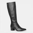 Bota Montaria Pegada Cano Longo Em Couro Preto
