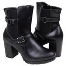 Bota mooncity 73132 salto médio cano baixo feminina -
