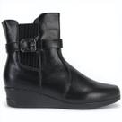 Bota Mooncity Anabela 71107 Cano Curto Feminino