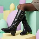 Bota Mooncity Cano Longo Salto Grosso 73211 Casual