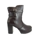 Bota Mooncity Feminina Cano Curto Salto Bloco 8cm