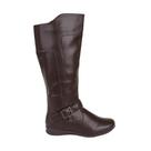 Bota Mooncity Rasteira Cano Alto Detalhe Metalizado Super Elegante Feminino 71086 (65232)