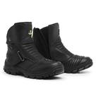 Bota Motociclista de Couro Legítimo Coturno Cano Médio Moto Cor Preto