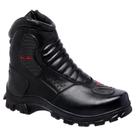 Bota Motociclista em Couro Bell Boots com Cano Medio Pedaleira e Sola Borracha