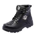 Bota Motociclista Masculina Couro Resistente Macia Conforto