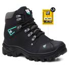 Bota Motoqueiro Coturno Masculina Segurança Em Couro Com C.A