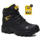 Bota Motoqueiro Coturno Masculina Segurança Em Couro Com C.A