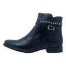 Bota newborn feminina cano curto couro 9866