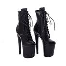 Bota NUT Preta Matte Salto 20cm (8") para Pole Dance Cor:PretoTamanho:BRA 40-41 (EUR 41)