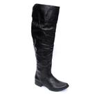 Bota Over The Knee Cla-Clê Feminina Couro Cano Alto Conforto