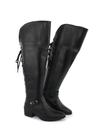 Bota Over The Knee Feminina de Amarrar Preta