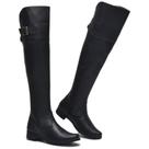 Bota Over The Knee Feminina Preta Acima Do Joelho