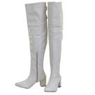 Bota Over The Knee Feminina Salto Grosso Bico Fino Zíper Lirom
