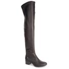 Bota over the knee mississipi salto bloco cano longo casual