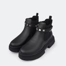 Bota Pampili Coturno Feminina Tweenie Store Tira Brilho Preta Bota Pampili Coturno Feminina Tweenie Store Tira Brilho Preta
