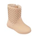 Bota Pampili Infantil Jujuba Frappe Strass Nude Bota Pampili Infantil Jujuba Frappe Strass Nude