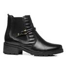 Bota Pegada 281402 Couro Feminino Original - PRETO - 39
