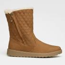 Bota Pegada Cano Médio Ugg Feminina Couro Caramelo