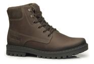 Bota Pegada Coturno 181502-02 Masculino De Couro Legitimo