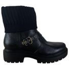 Bota Pegada Feminina Couro Legítimo Original Tratorada Fivela Forro Macio Cor:PretoTamanho:37