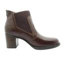 Bota pegada feminina em couro casual 280403-02 marrom